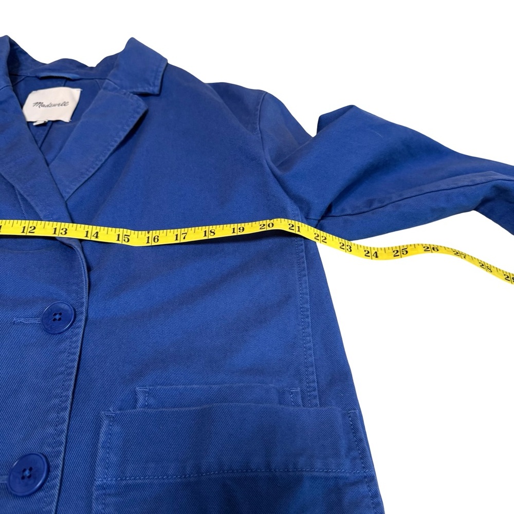 MADEWELL Oversized Blue Crossover Blazer Regenerative Chino Women’s Size Large - Picture 6 of 10